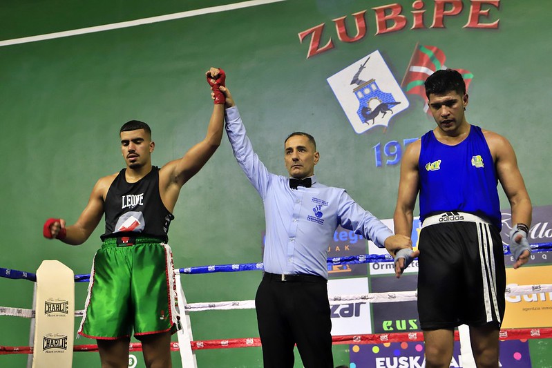 Fotografía de Angel Elorza Beitia. Noche de boxeo 2022 en Ormaiztegi